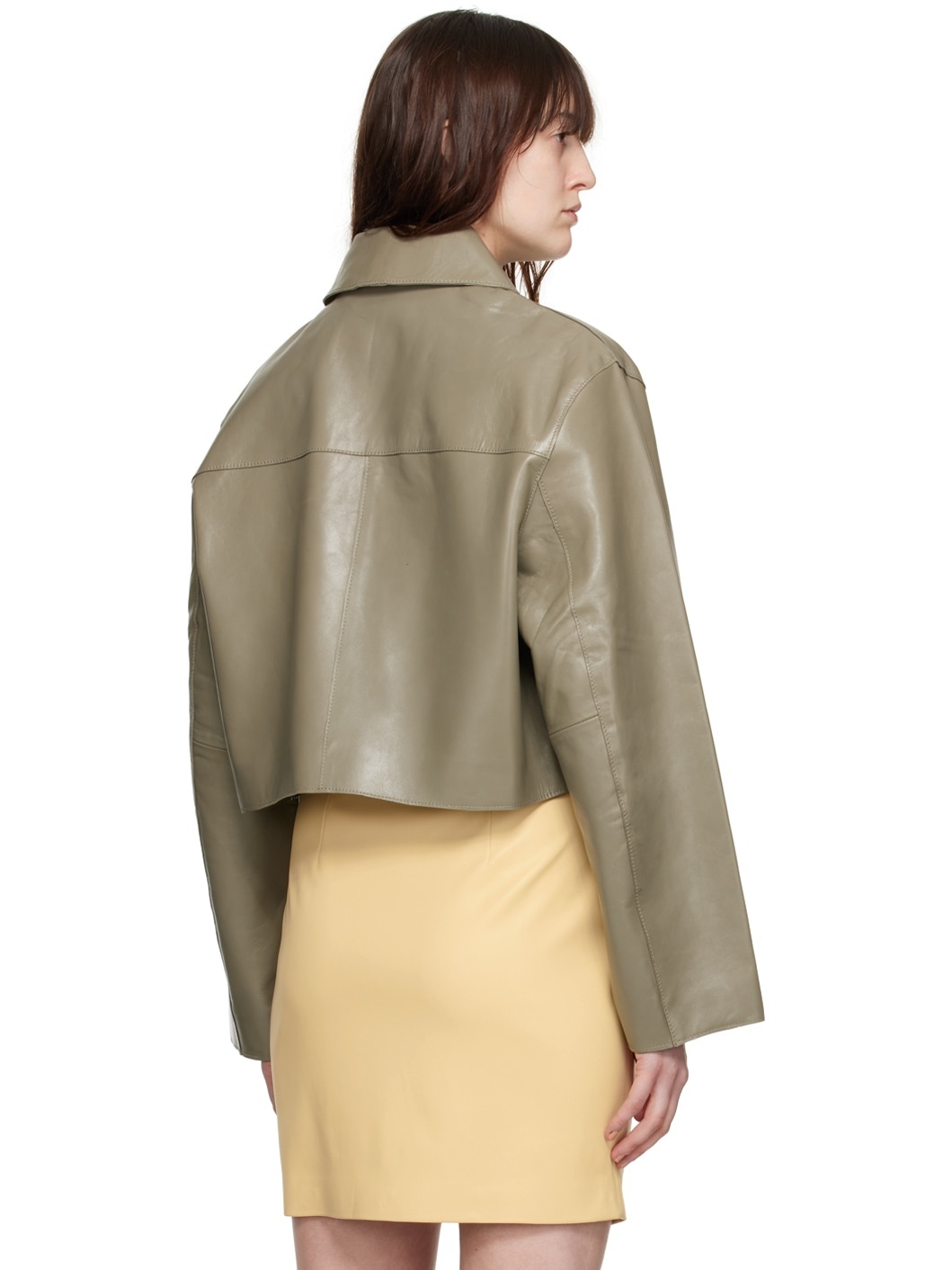 Stand Studio Green Gretel Leather Jacket