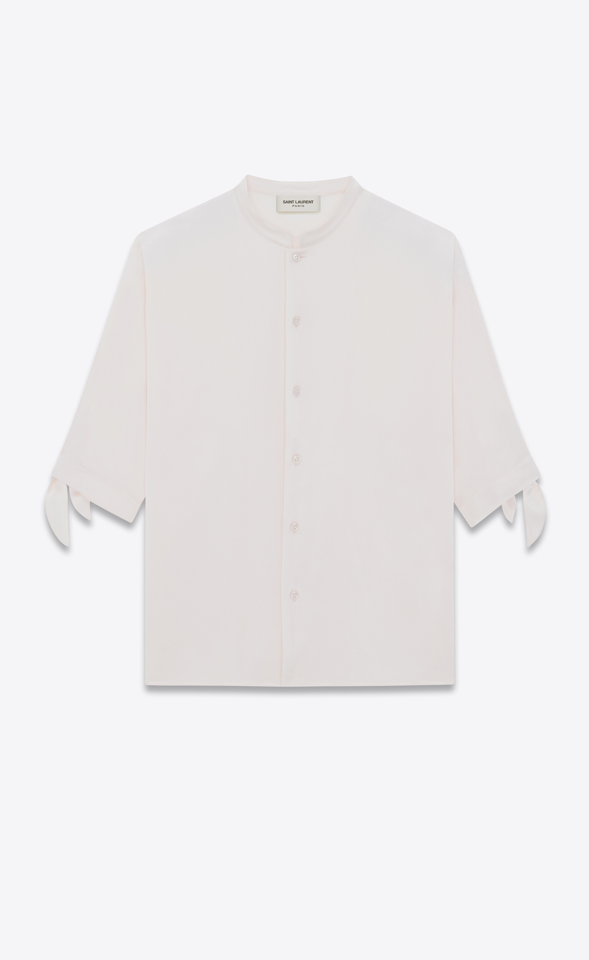 tunic shirt in crepe satin - 1