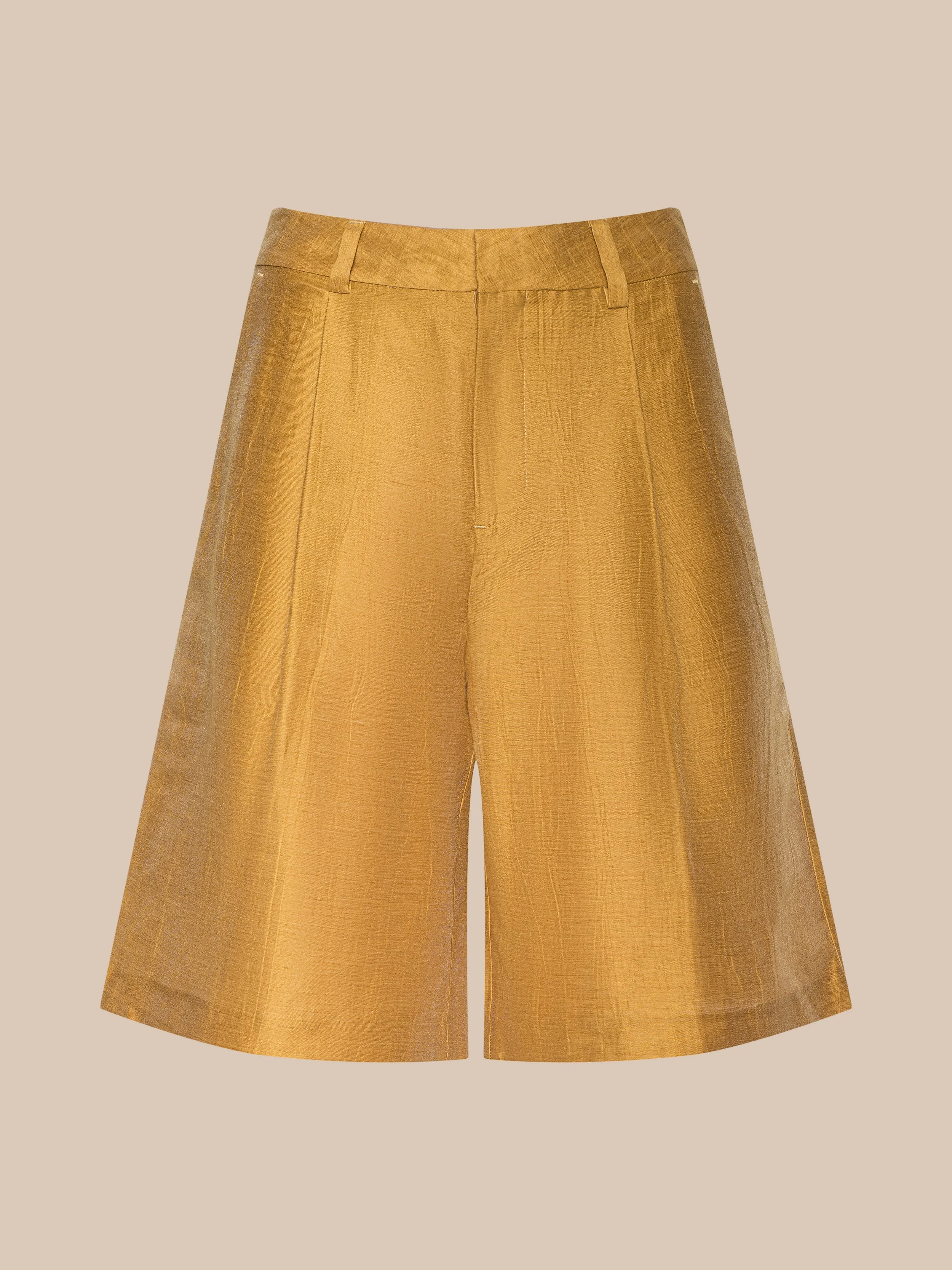 Doretta Linen-Blend Bermuda Short - 1