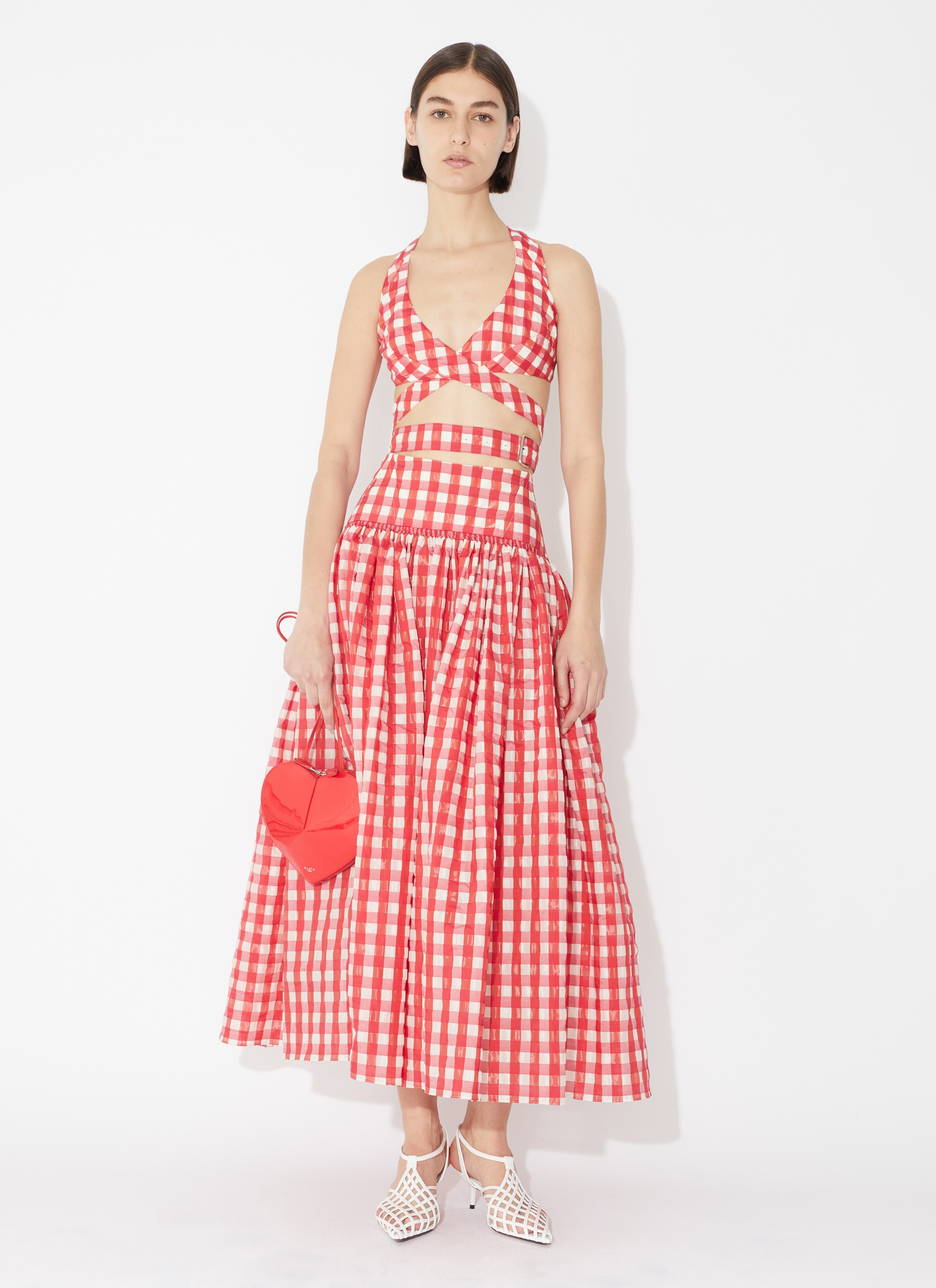 VICHY MIDI SKIRT - 2