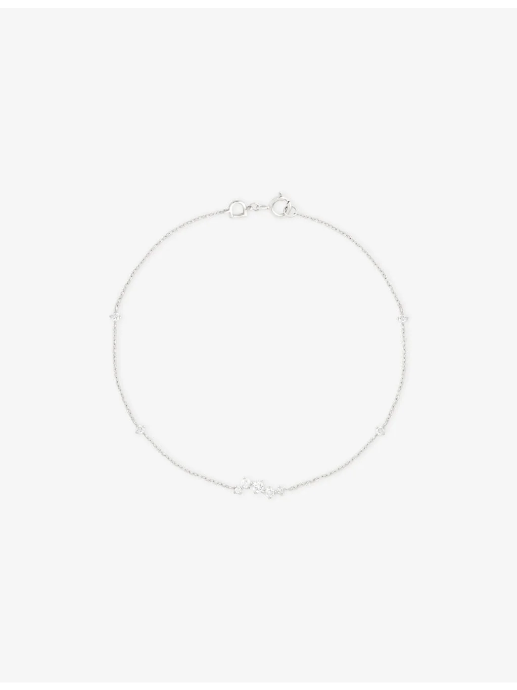 Cluster 14ct White-Gold And Lab-Grown Diamond Bracelet - 1