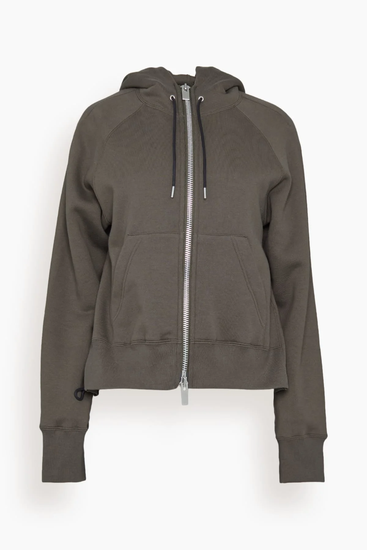 Cotton Jersey Hoodie in Khaki - 1