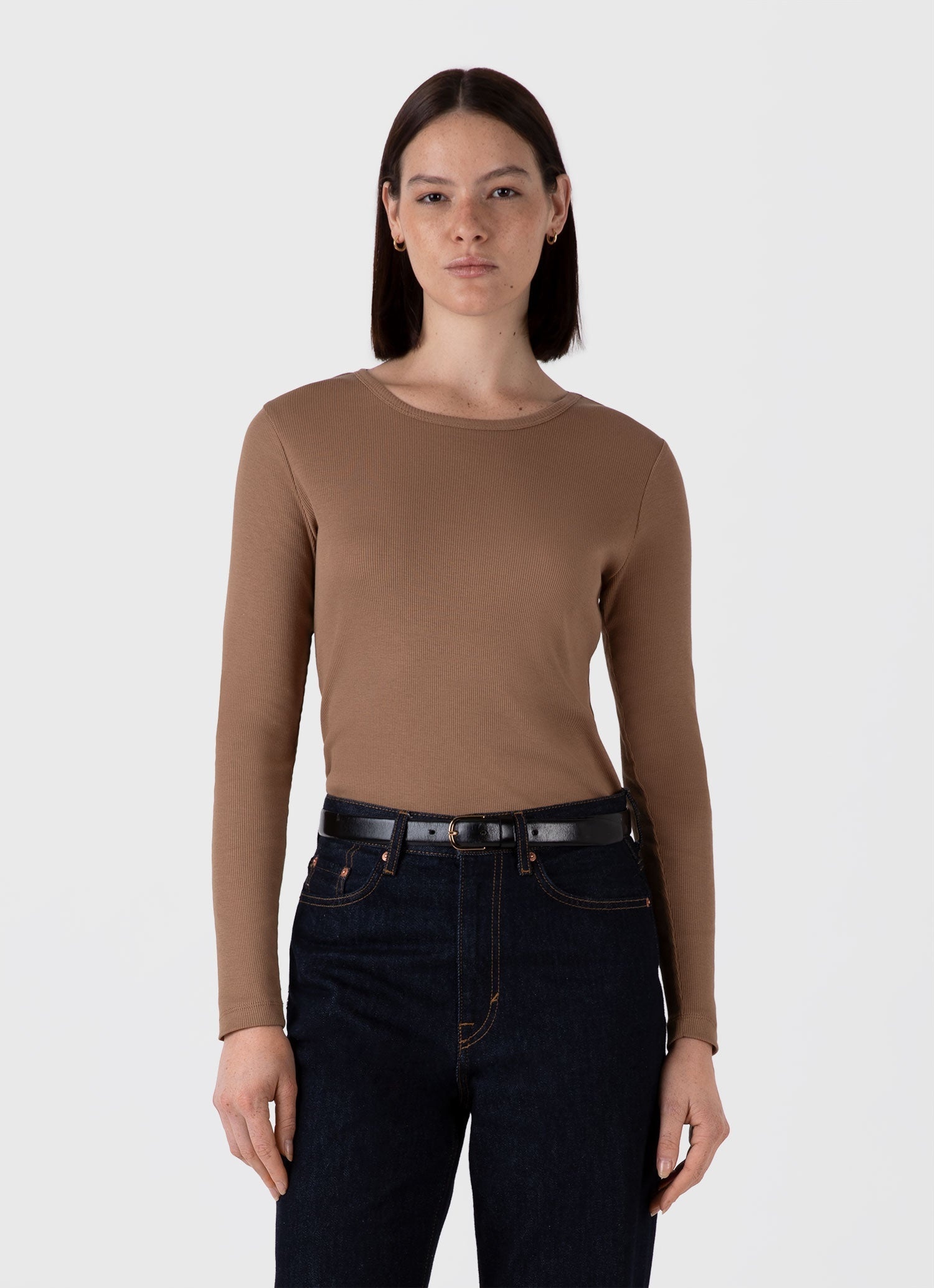 Long Sleeve Ribbed T‑shirt - 1