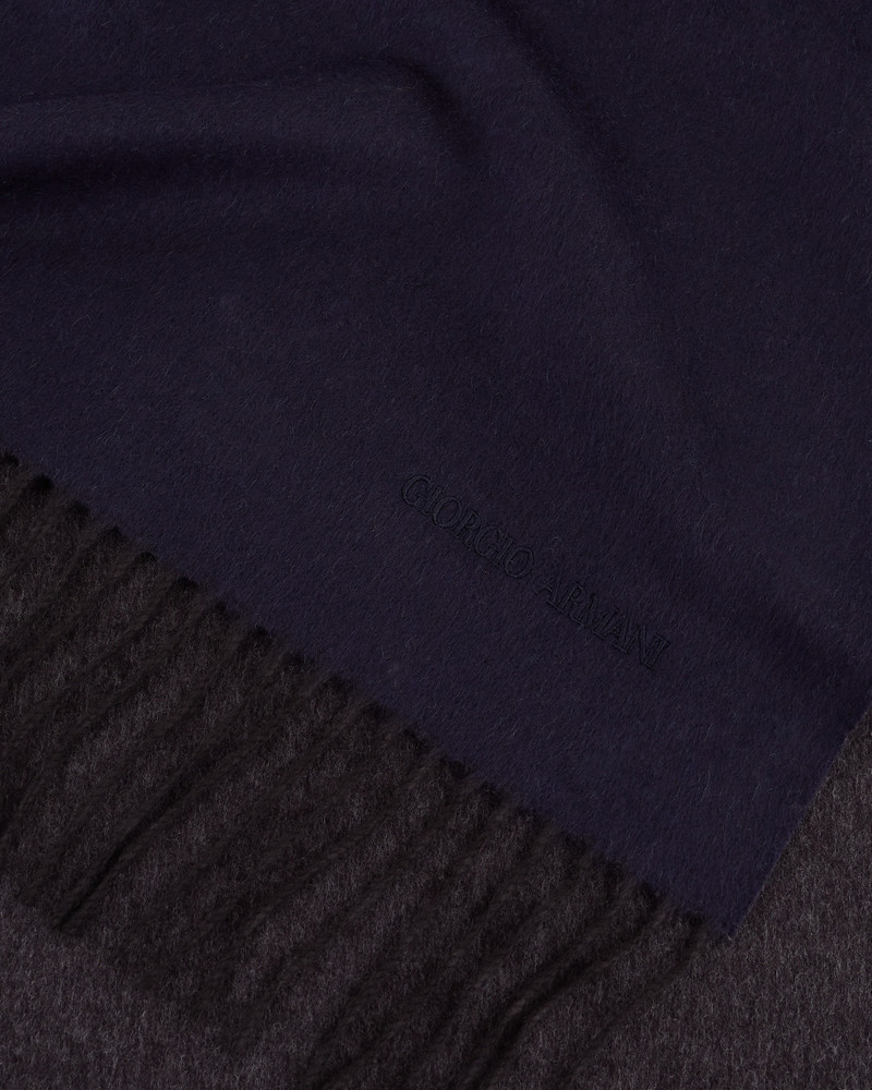 GIORGIO ARMANI Two-tone wool and silk scarf outlook