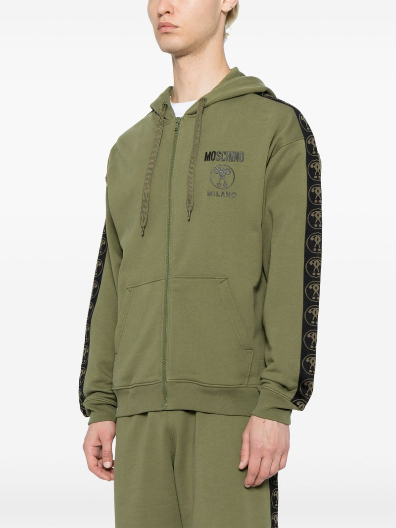 logo-print zip-up organic cotton hoodie 3