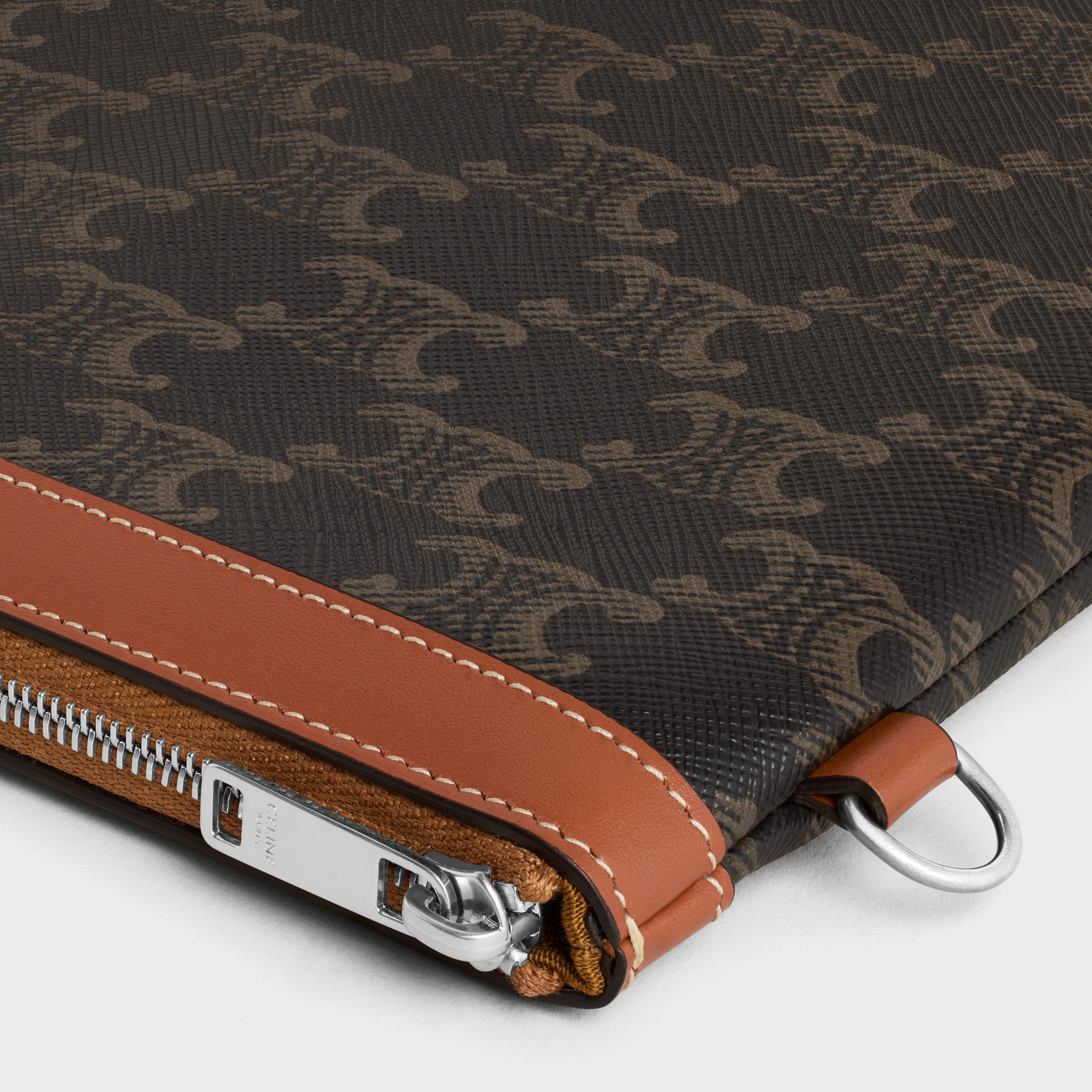 Pouch with strap in Triomphe Canvas and Calfskin - 5