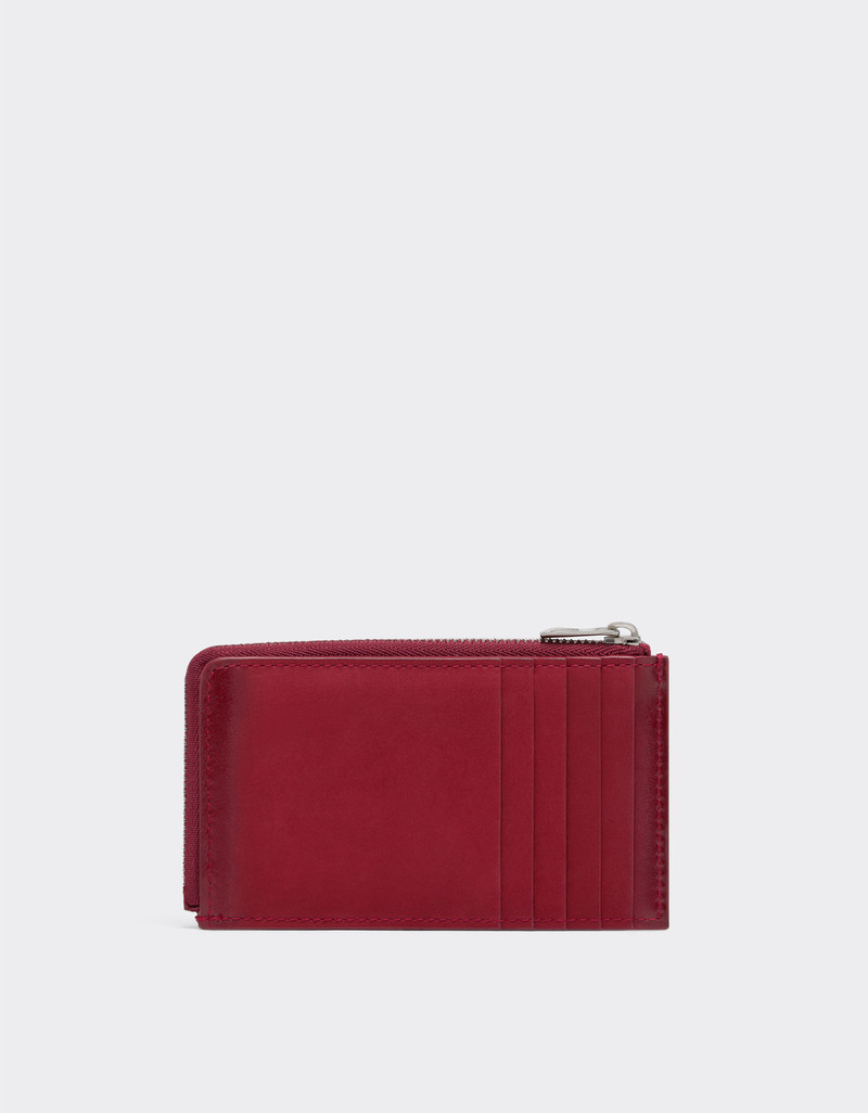 Ferrari Wallet with zip in smooth leather and nubuck outlook