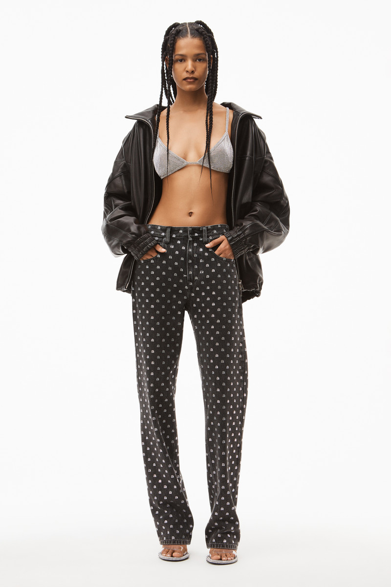 Alexander Wang CRYSTAL A MIDRISE JEAN IN DENIM outlook