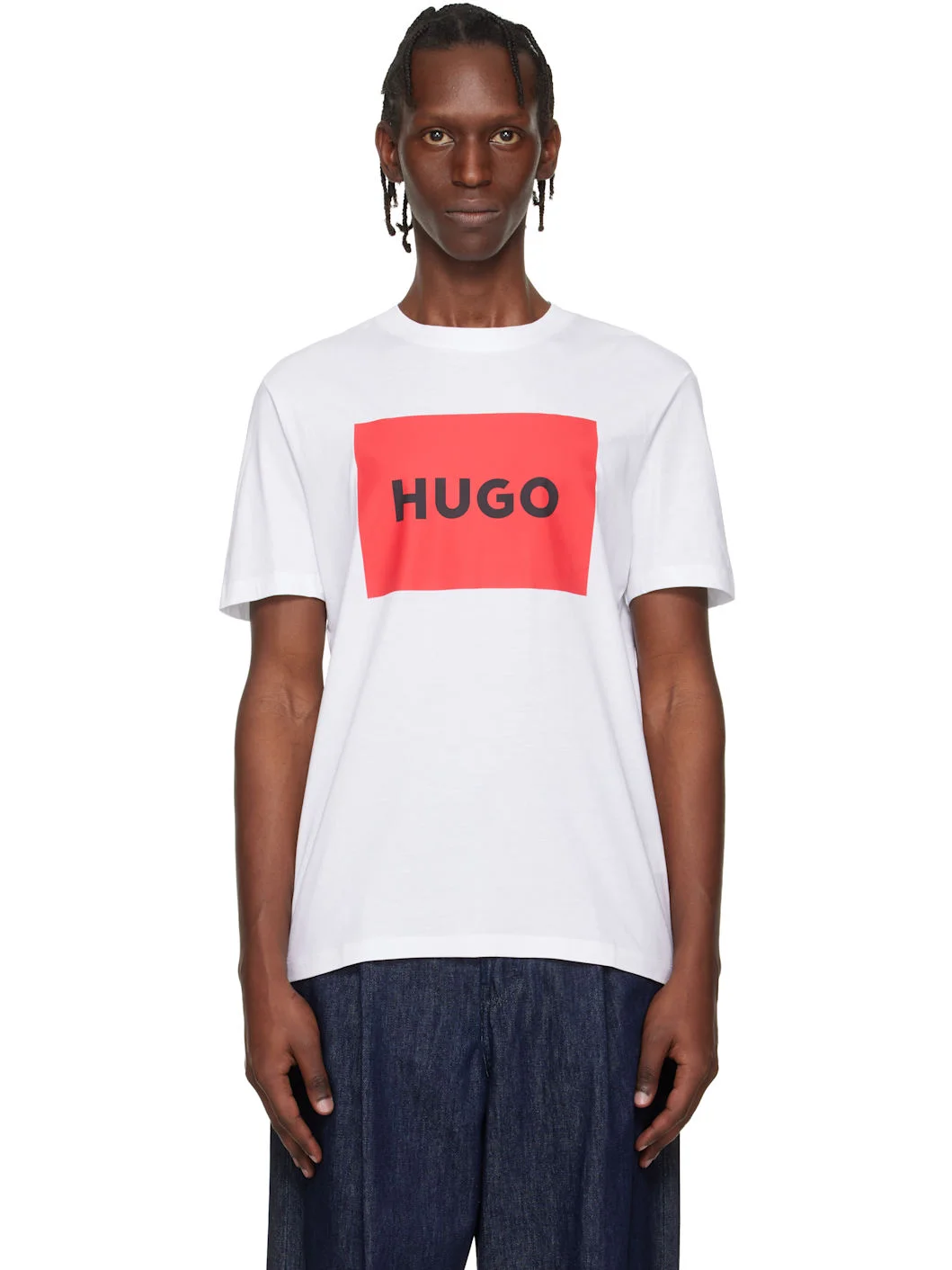 White Regular-Fit Logo-Print T-shirt - 1