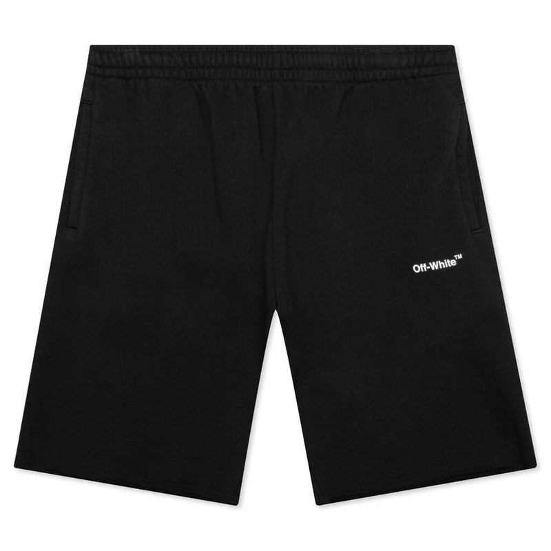 OFF-WHITE C/O VIRGIL ABLOH DIAG HELVETICA SWEATSHORT - BLACK/WHITE - 1