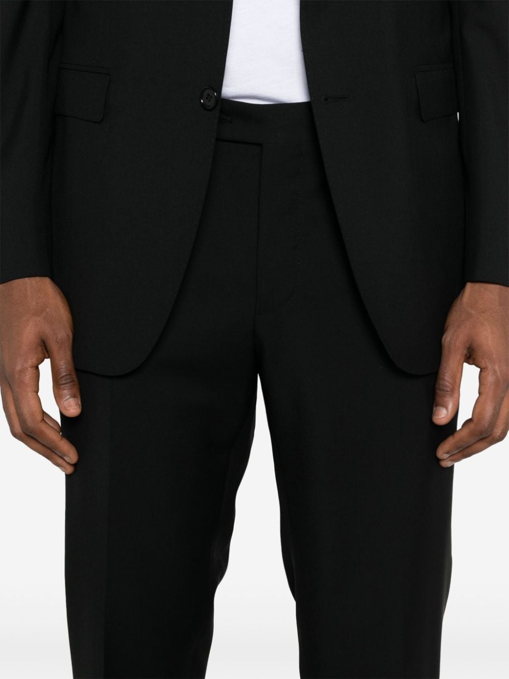 single-breasted wool suit - 6