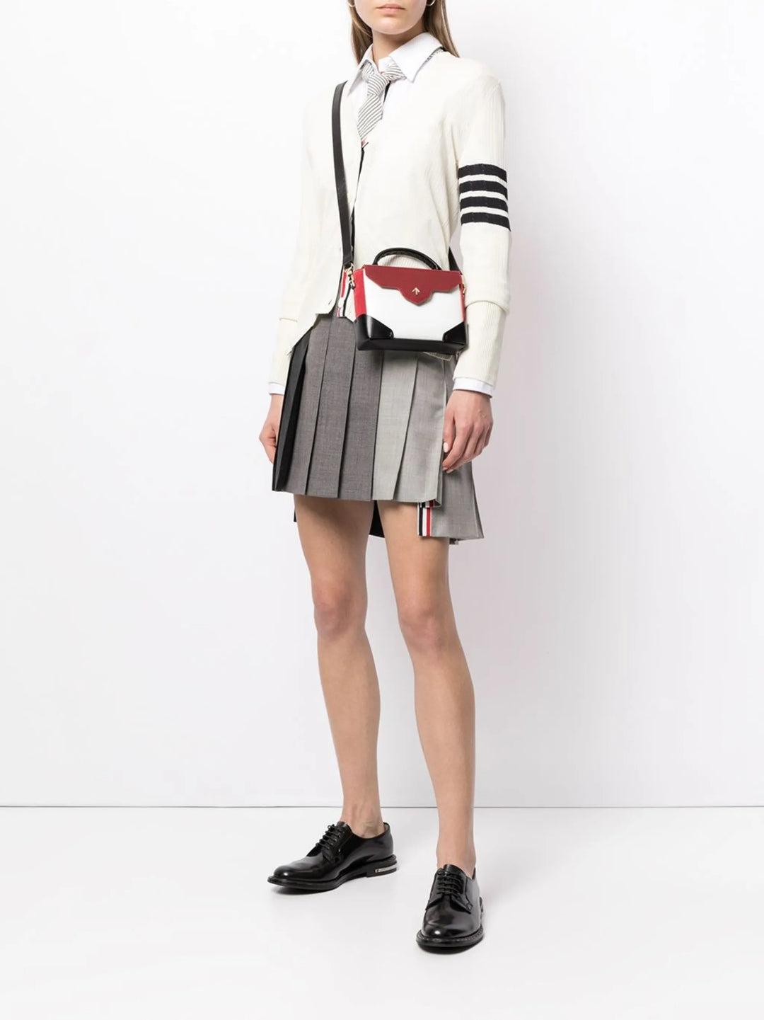 Thigh Length Dropped Back Pleated Skirt - 2