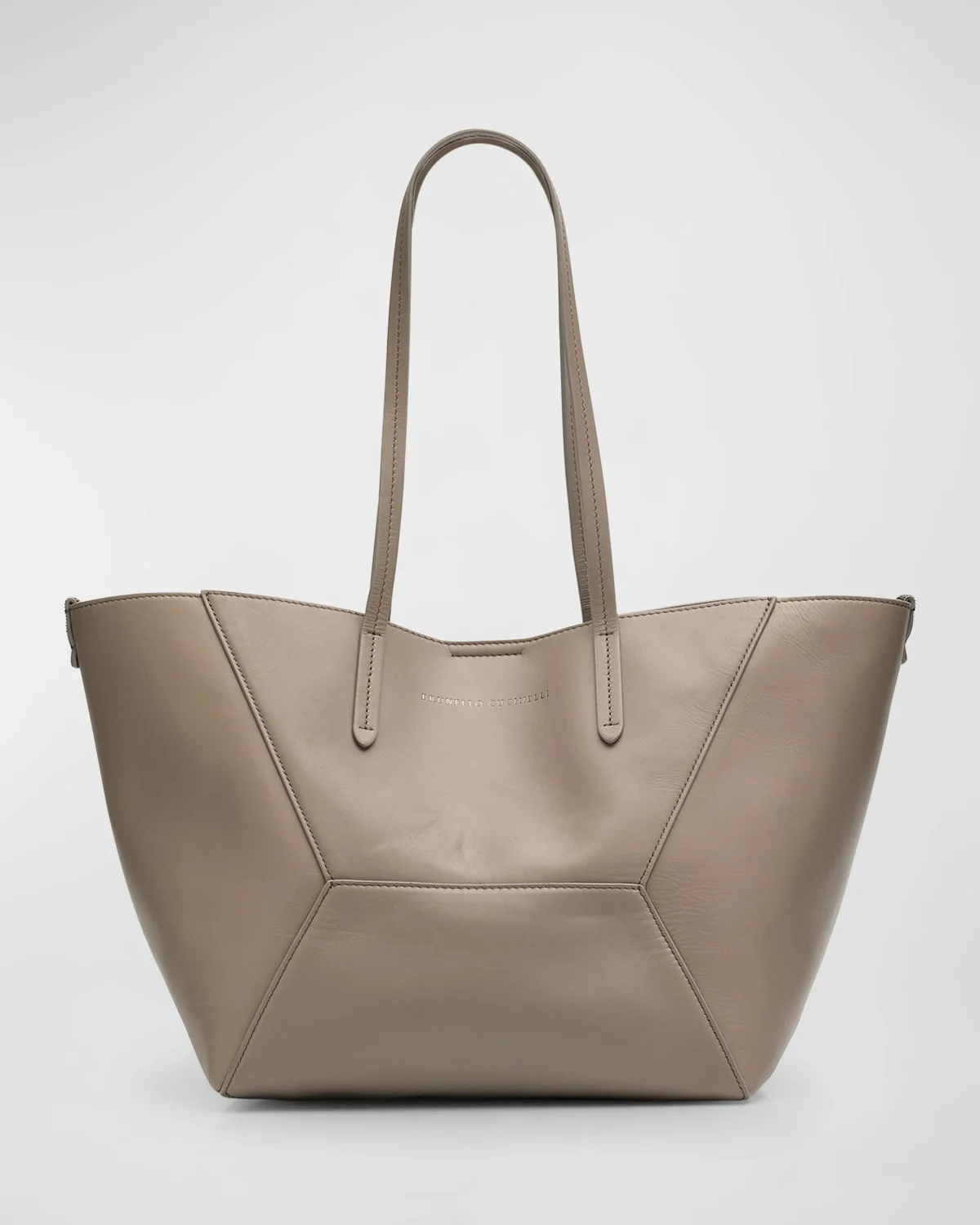 BC Duo Small Geometric Leather Tote Bag - 1