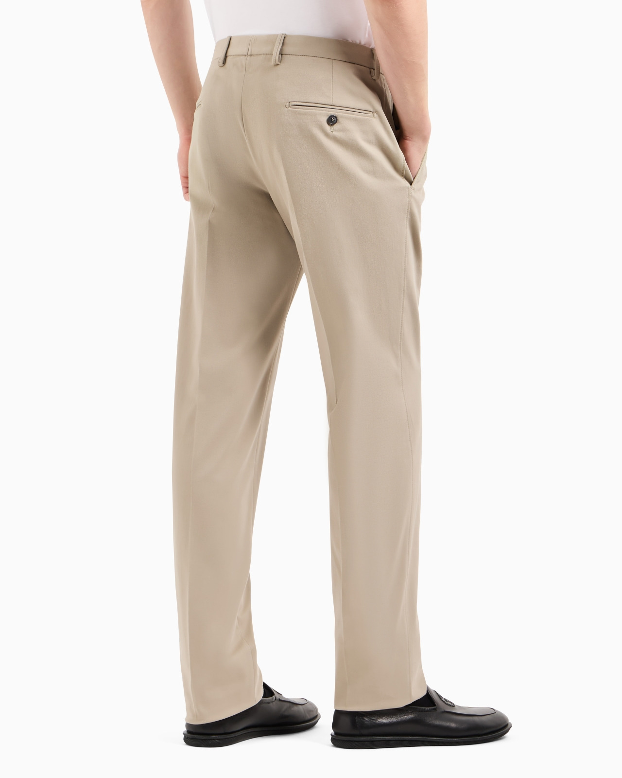 Stretch cashmere and cotton trousers - 3