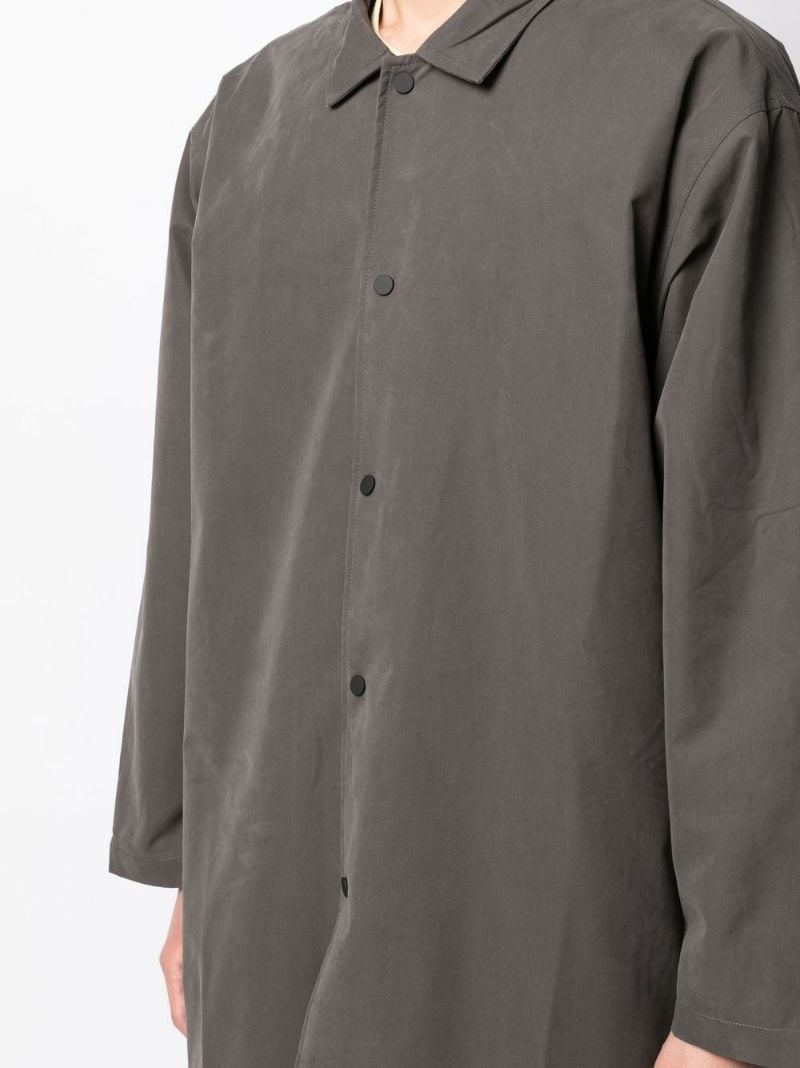 cotton-blend shirt-coat - 5