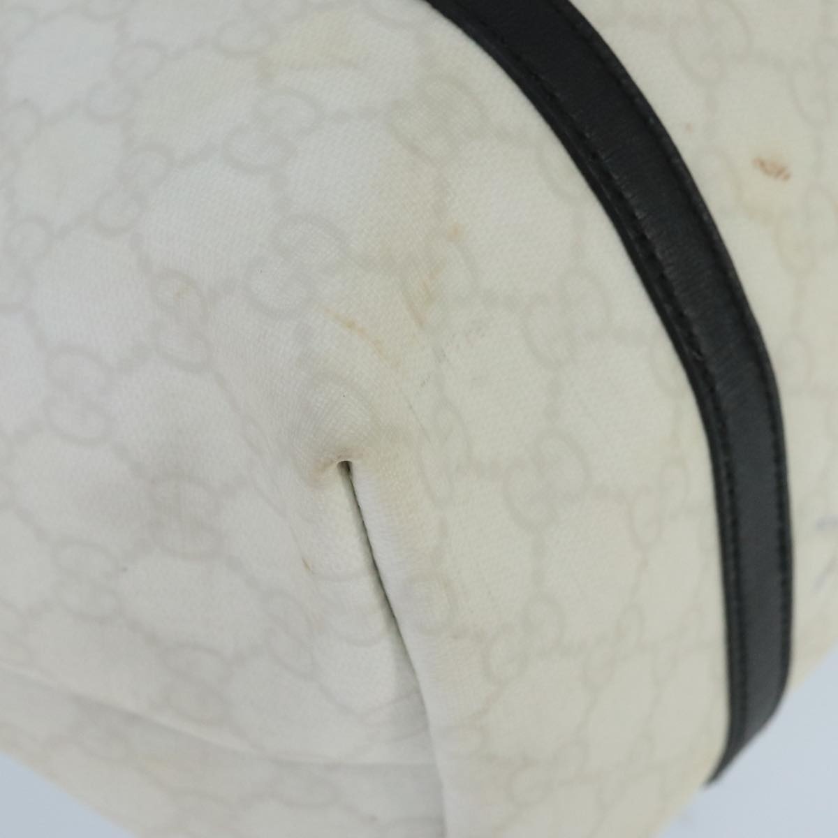 GUCCI GG Supreme Tote Bag Pvc Gold White - 16