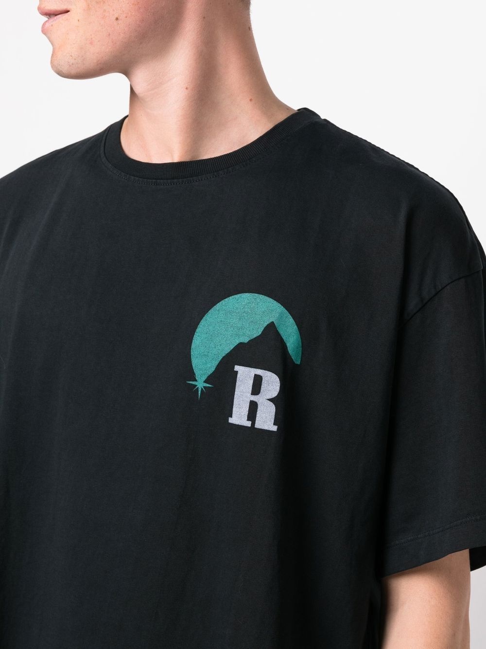 mountain logo cotton T-shirt - 5