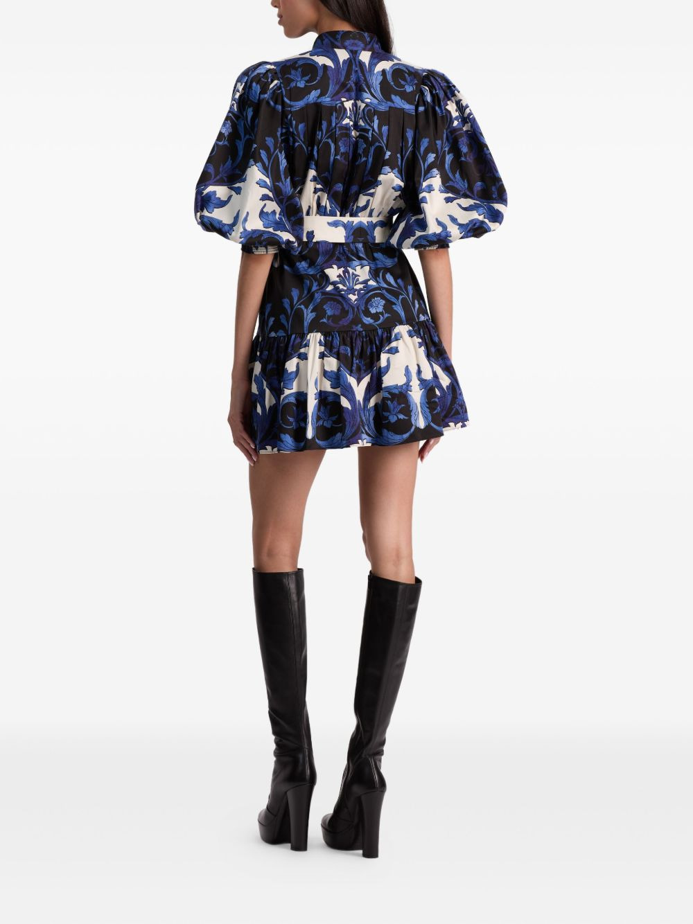 Crora puff-sleeve mini dress - 4