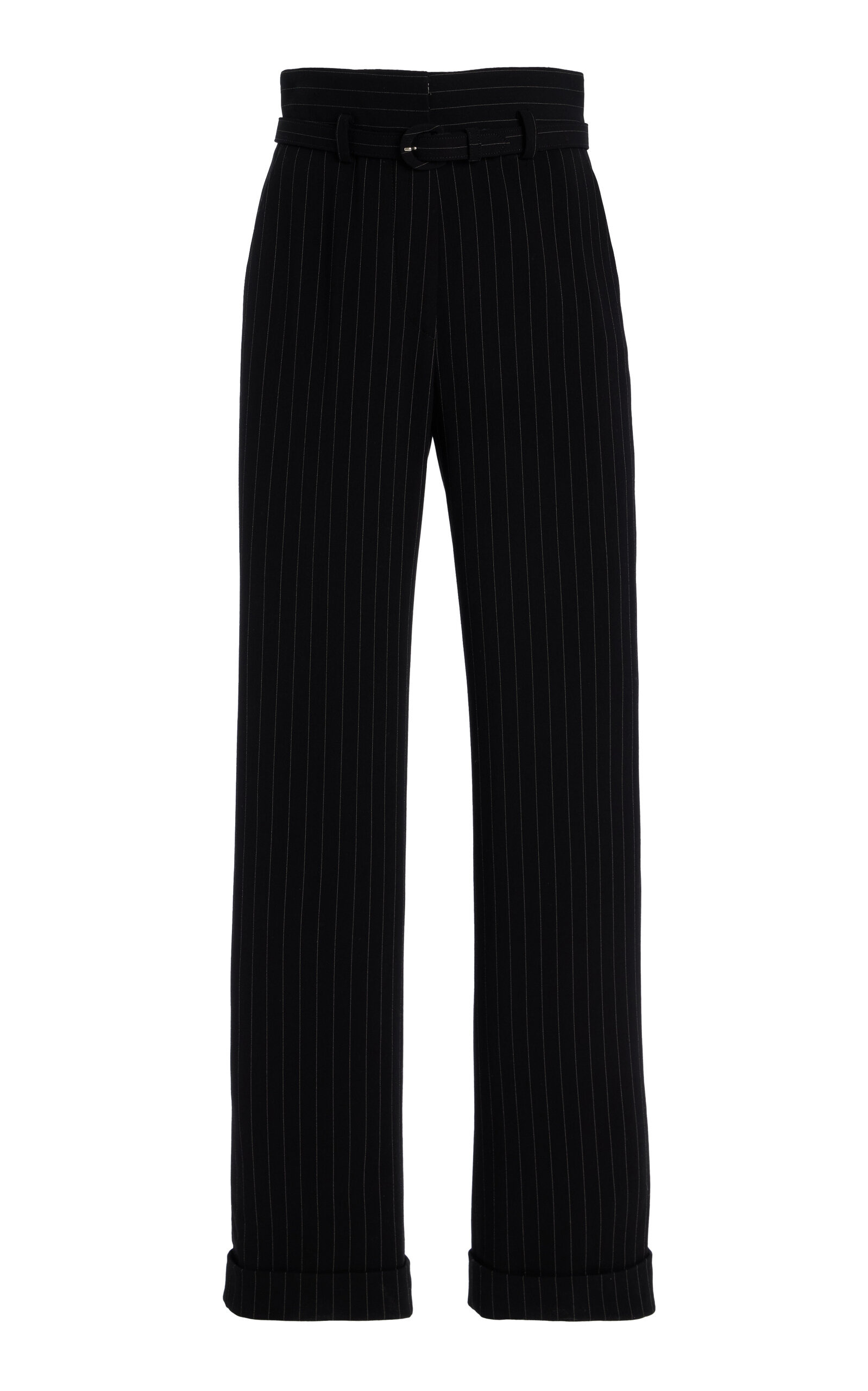 The Bowen Tailored Trouser with Self Belt black/white - 1