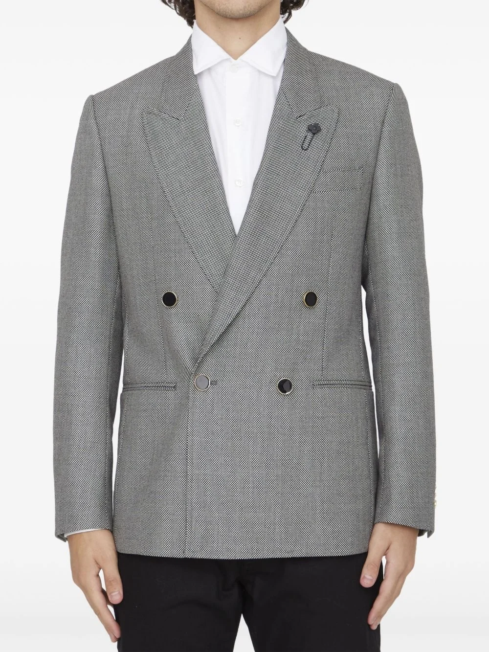 double-breasted wool jacket - 1