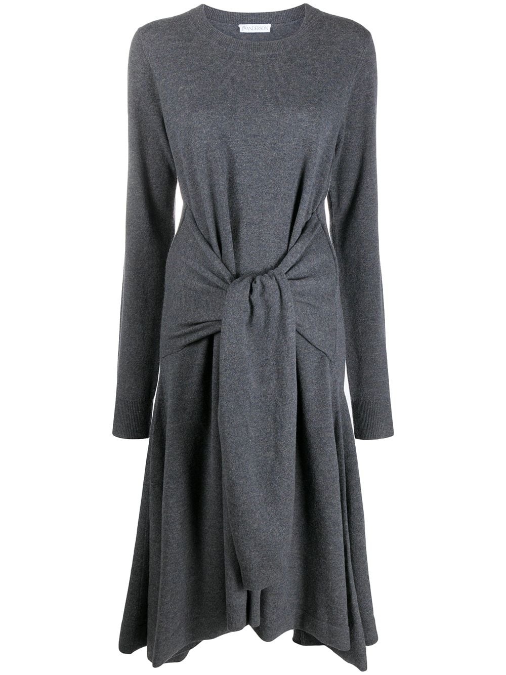 tie front merino knitted dress - 1