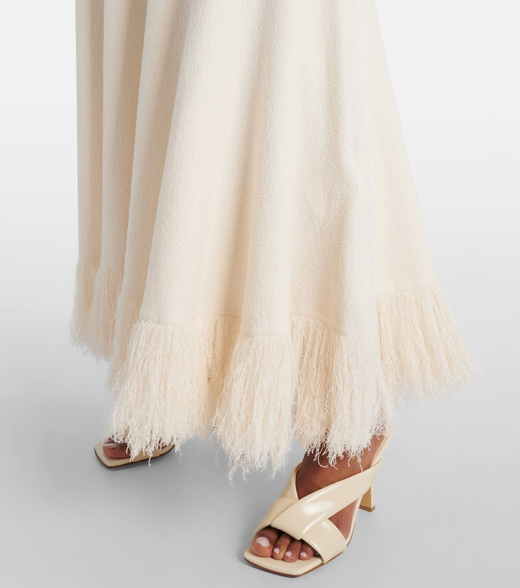 Knitted cotton-blend maxi skirt - 5