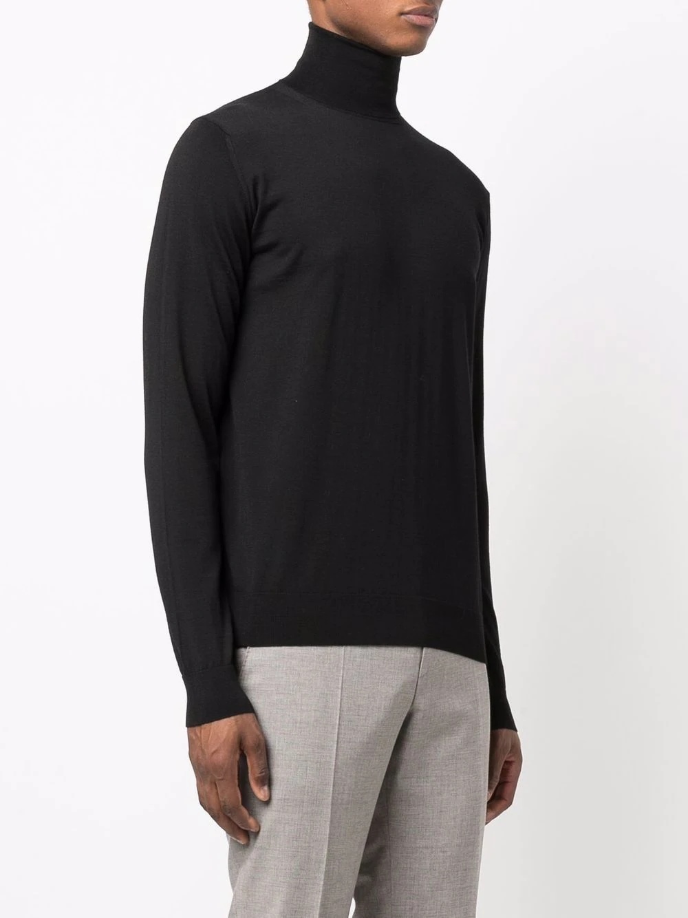 lightweight knitted roll-neck jumper - 3