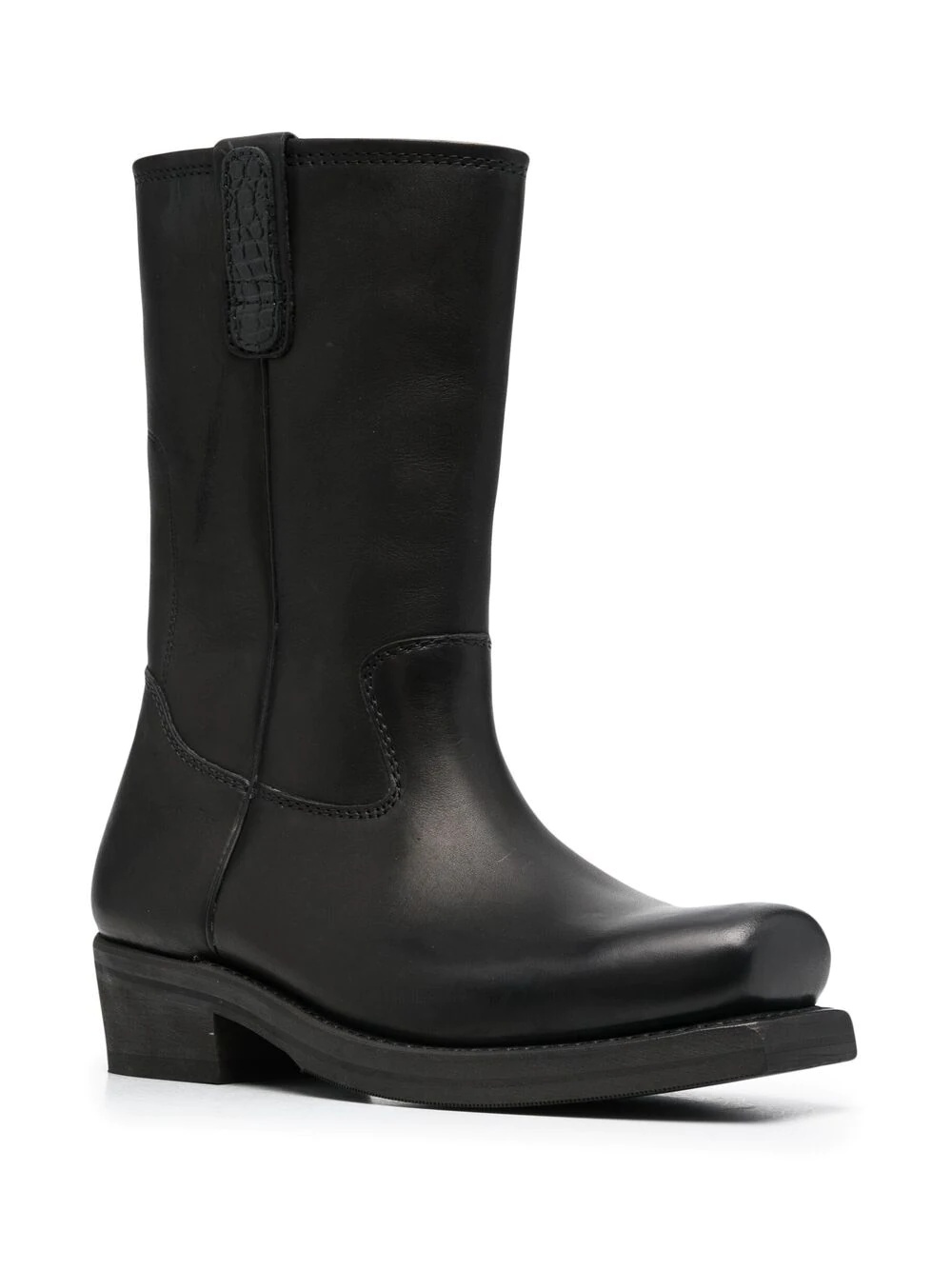 calf-length leather boots - 2