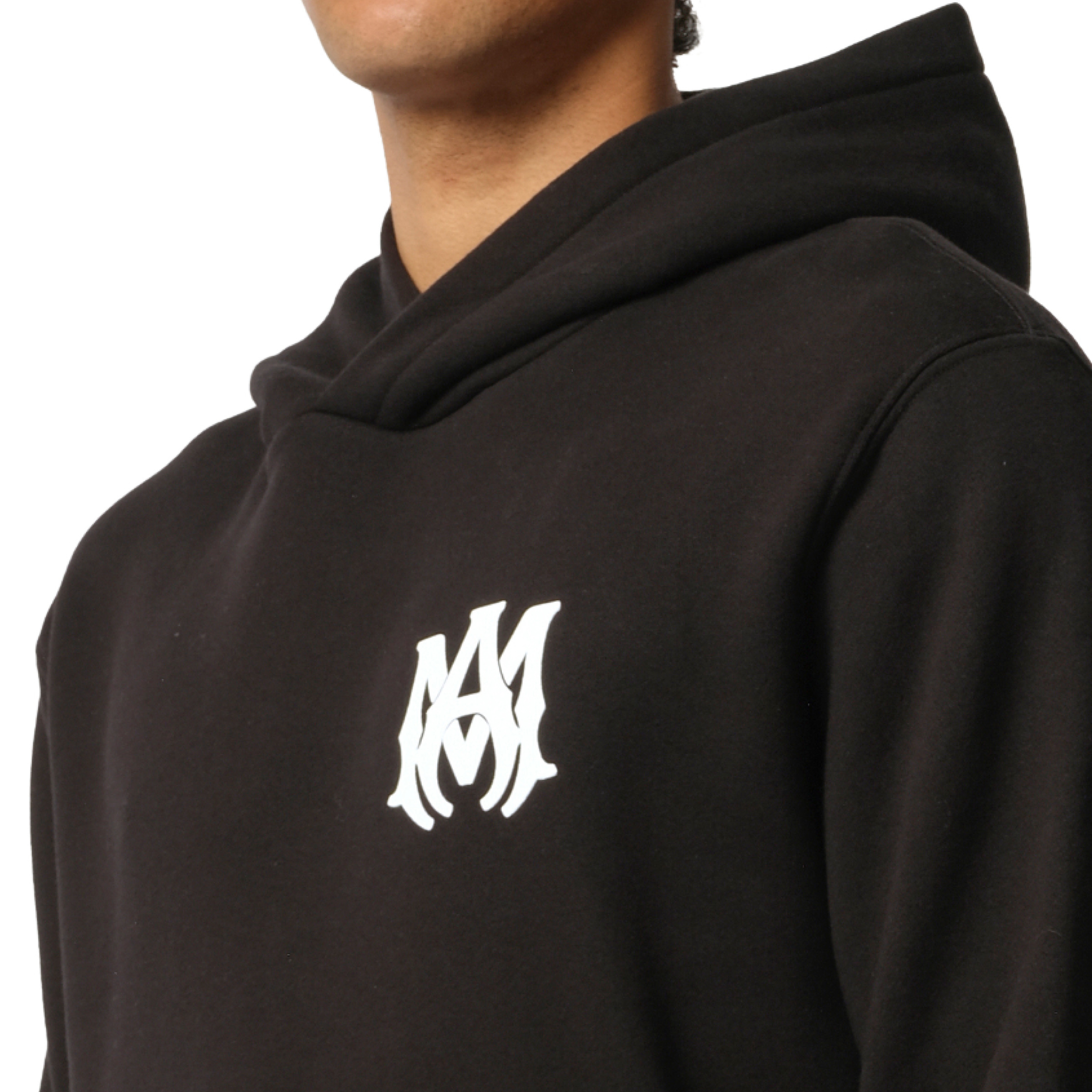 MA Core Logo Hoodie in Black/White - 3