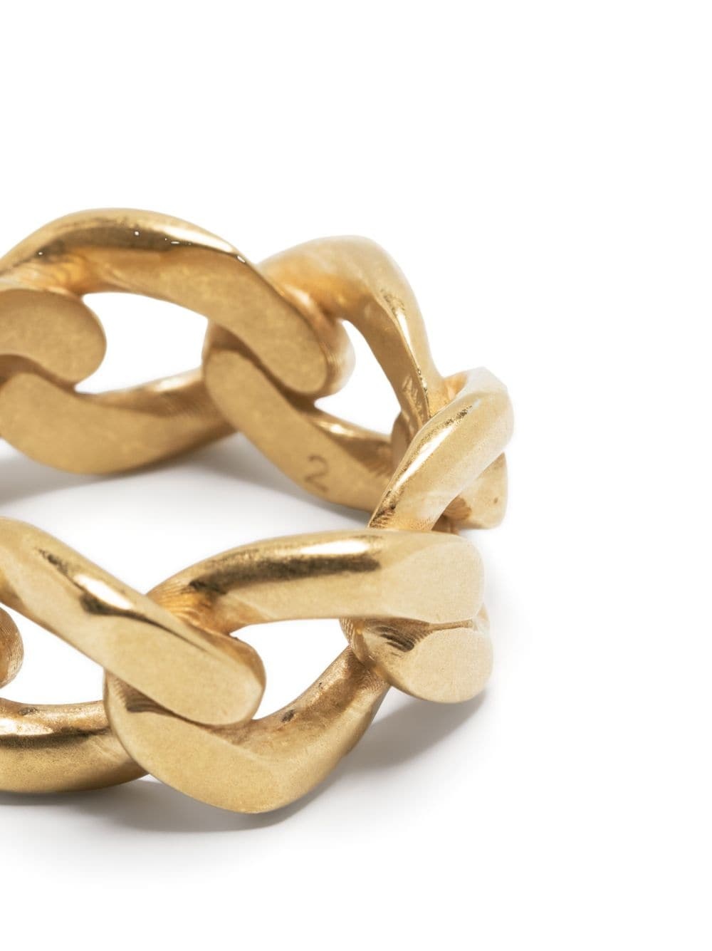 logo-engraved chain-link ring - 3
