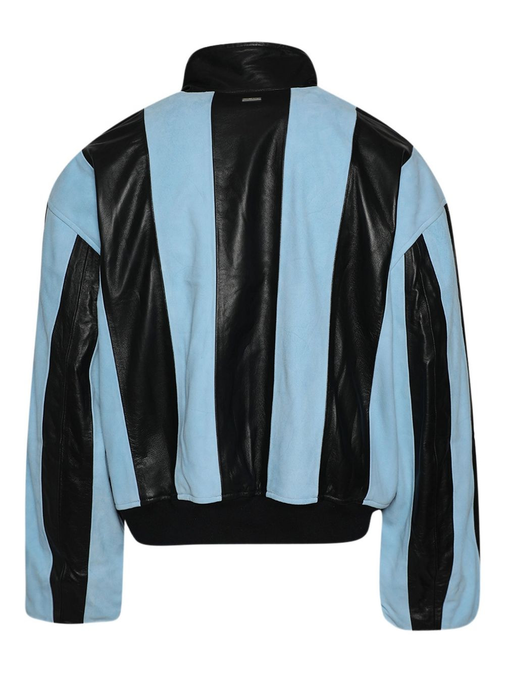 striped leather jacket - 2