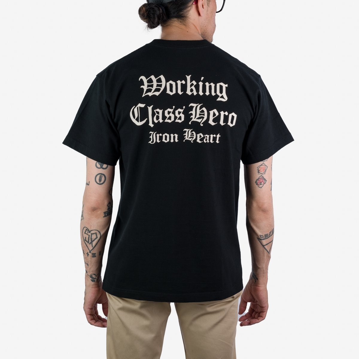 IHPT-2303-BLK 7.5oz Printed Loopwheel Crew Neck T-Shirt - Black - 4