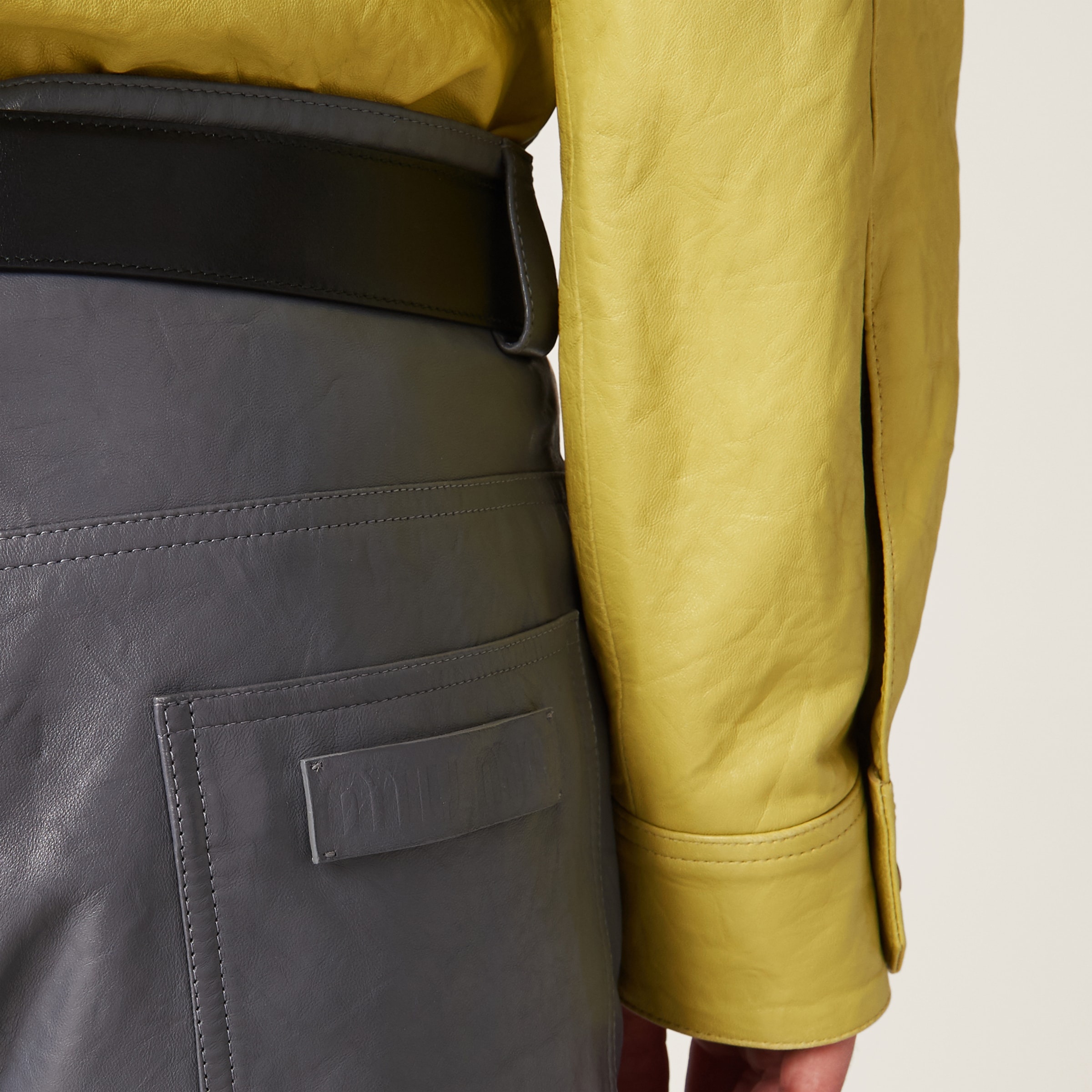 Wrinkled nappa leather pants - 5