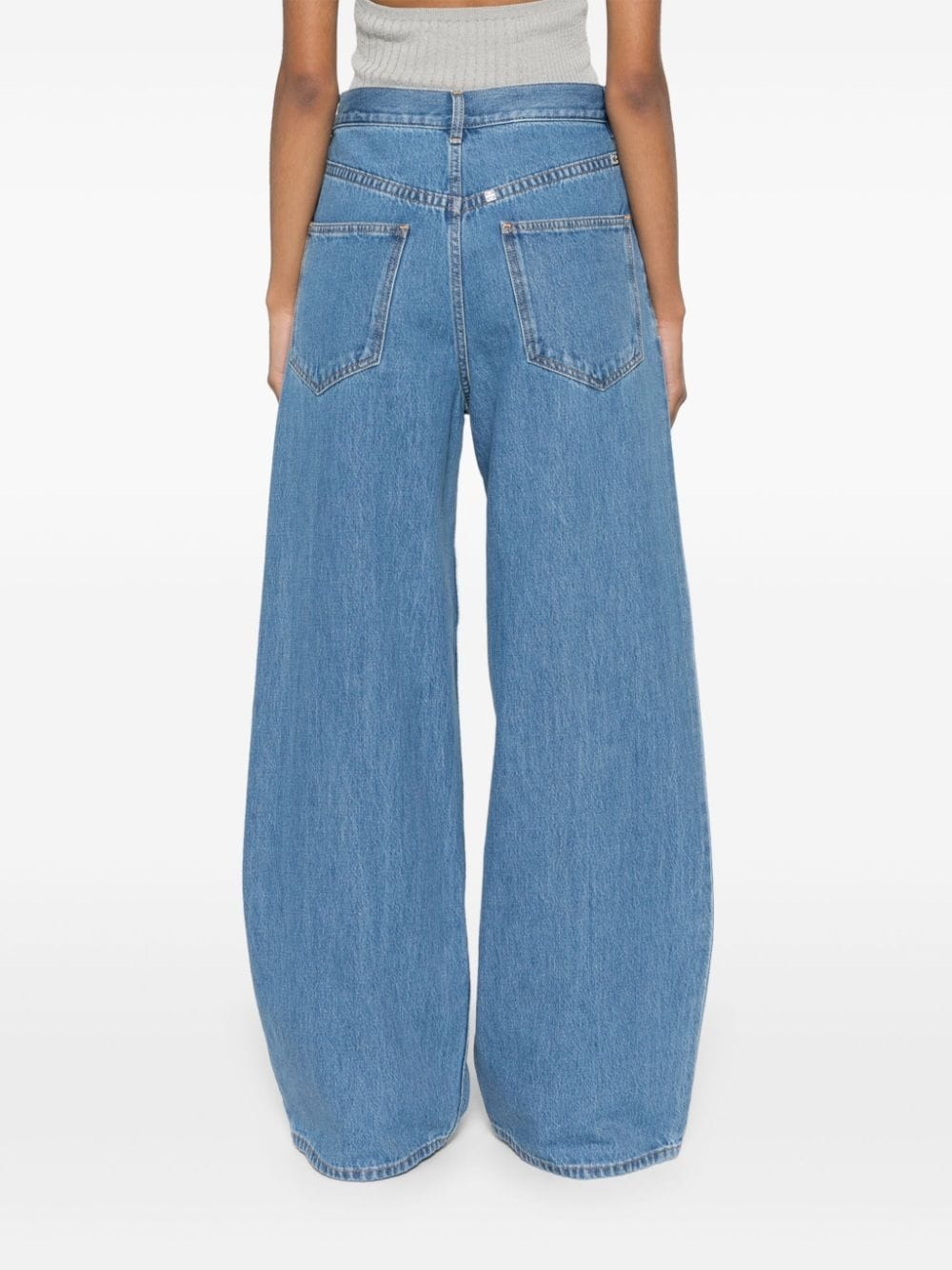 4G-motif cotton jeans - 4