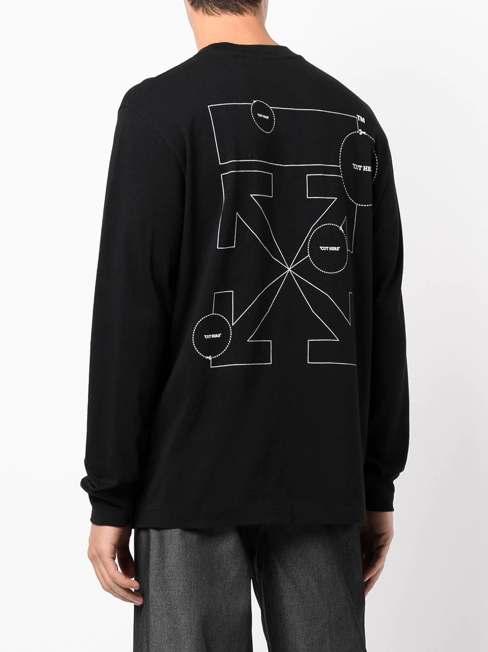 logo-print long-sleeve top - 4