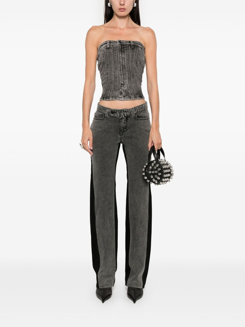 MUGLER bi-color straight leg jeans outlook