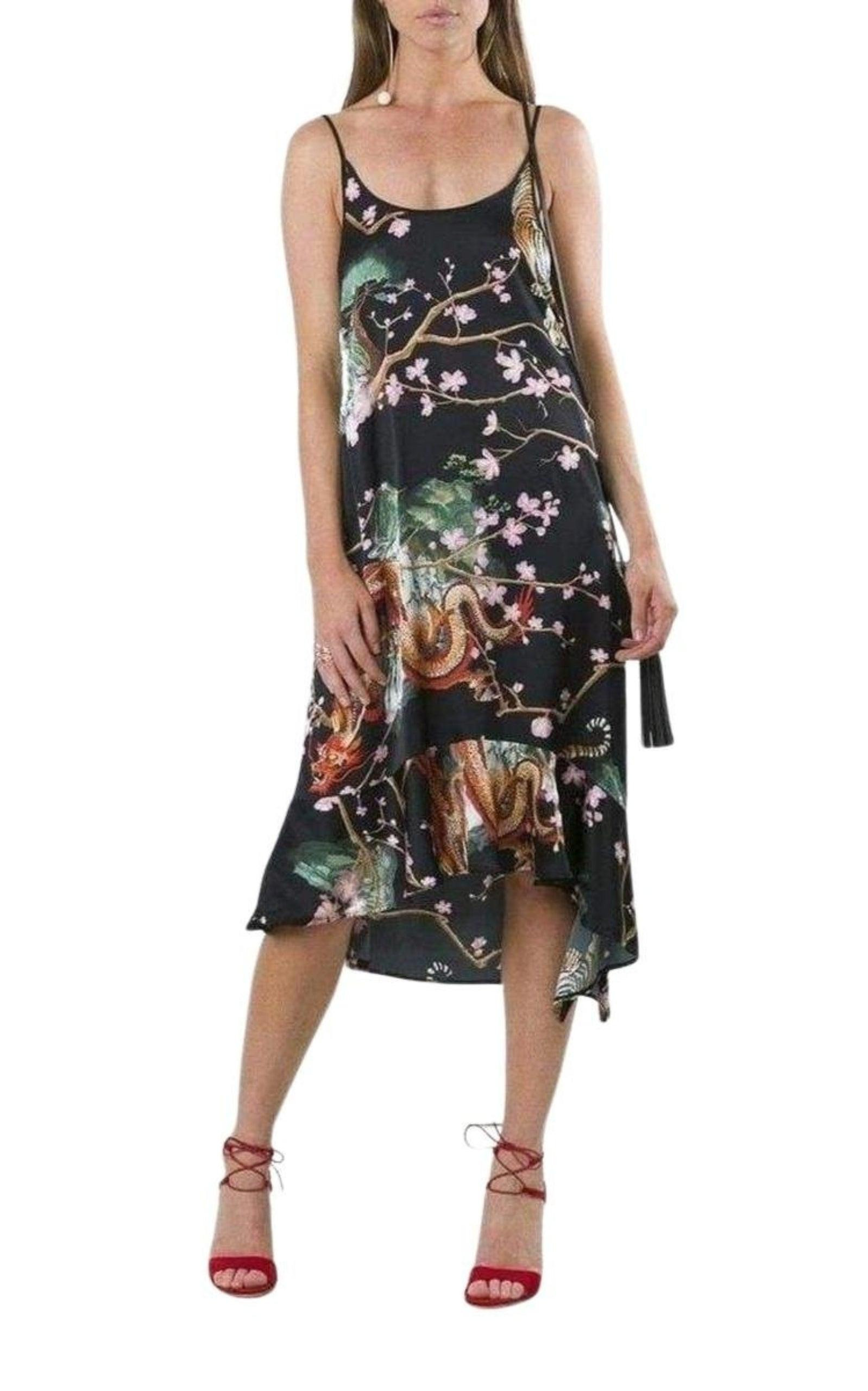 Printed Asymmetric Dress - 2