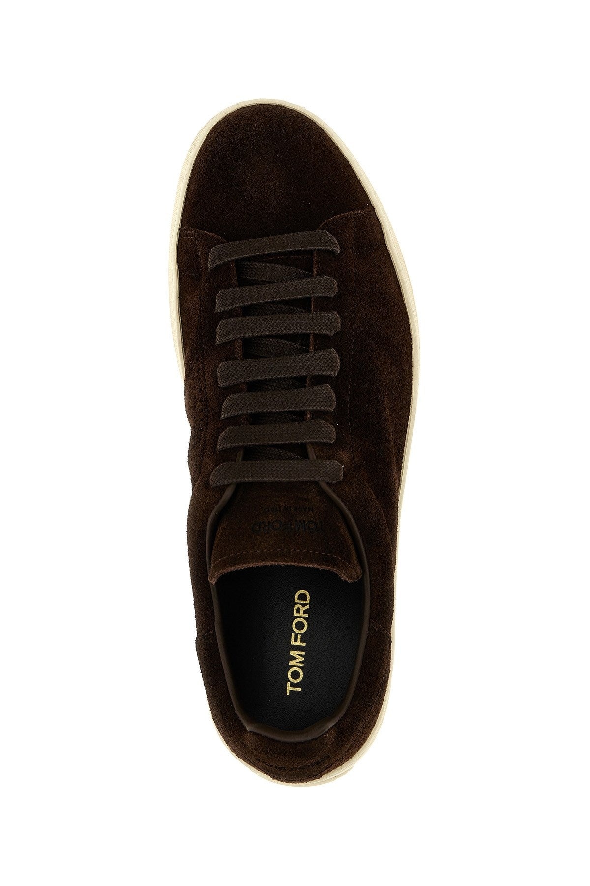 Tom Ford Men Logo Suede Sneakers - 3