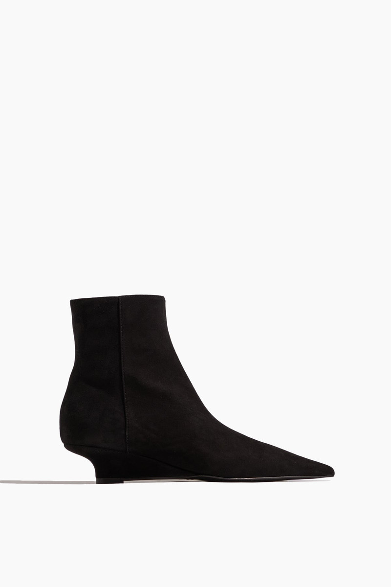Sharp Suede Ankle Boots in Black 1