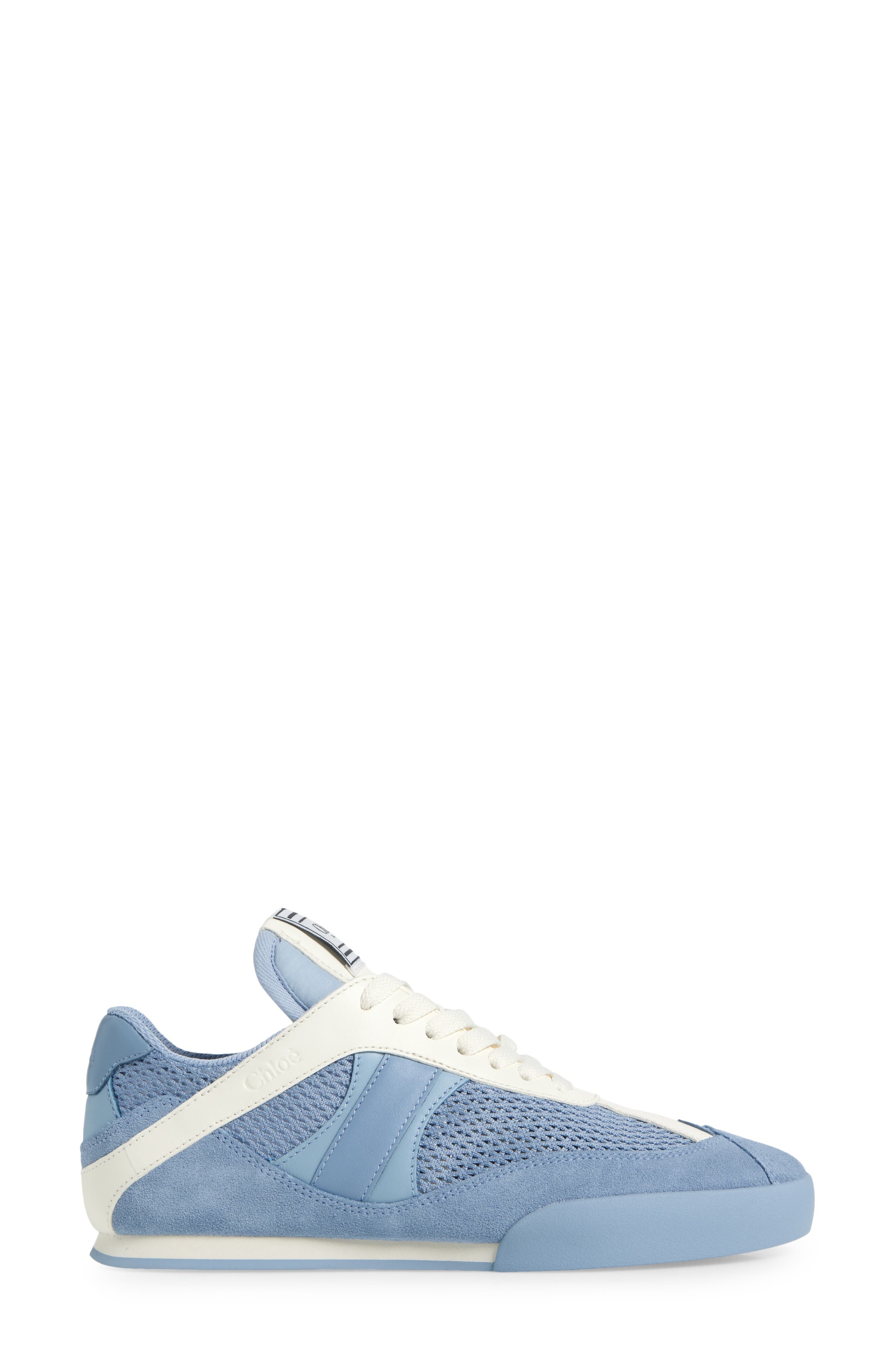 Chloé Kick Leather & Mesh Sneaker in Pearl Blue at Nordstrom - 3