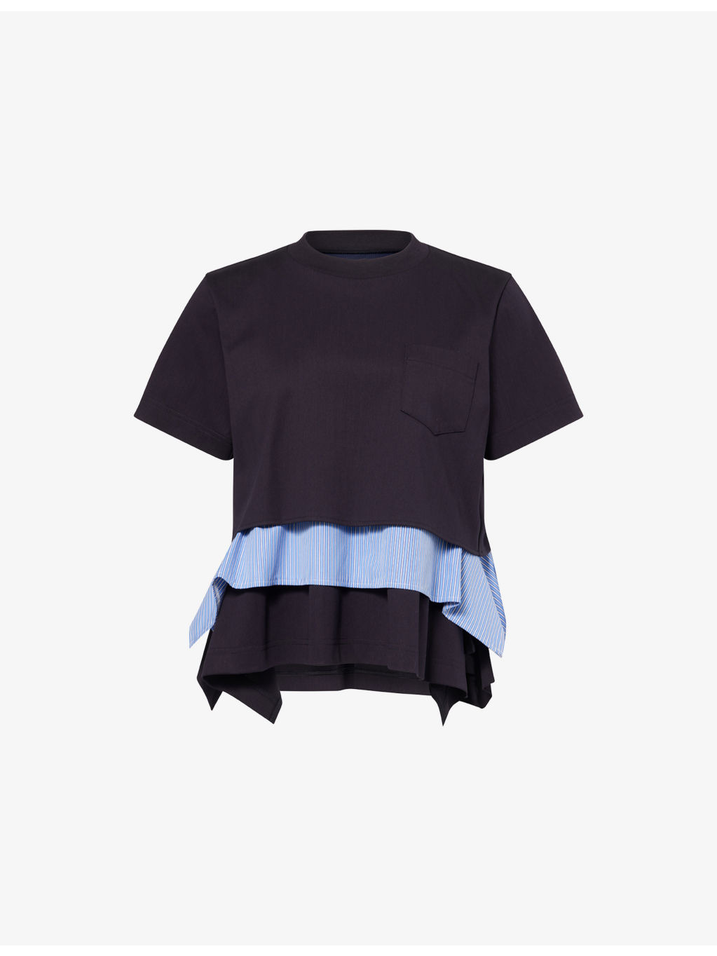 Tiered Patch-Pocket Cotton Top - 1