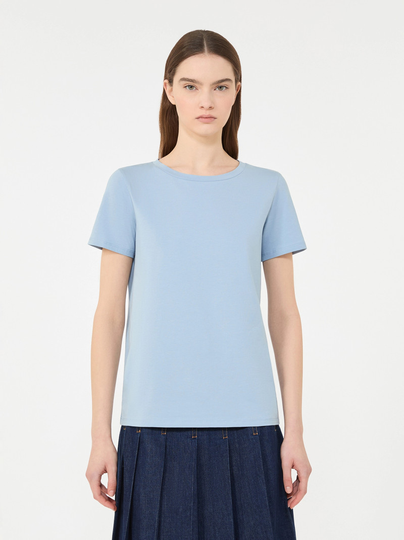 MULTIB Basic cotton jersey T-shirt - LIGHT BLUE 3