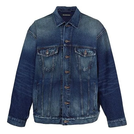 Balenciaga FBI Denim Jacket 'Blue' 681690TJW754021 - 1