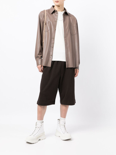 Jil Sander long cotton track shorts outlook