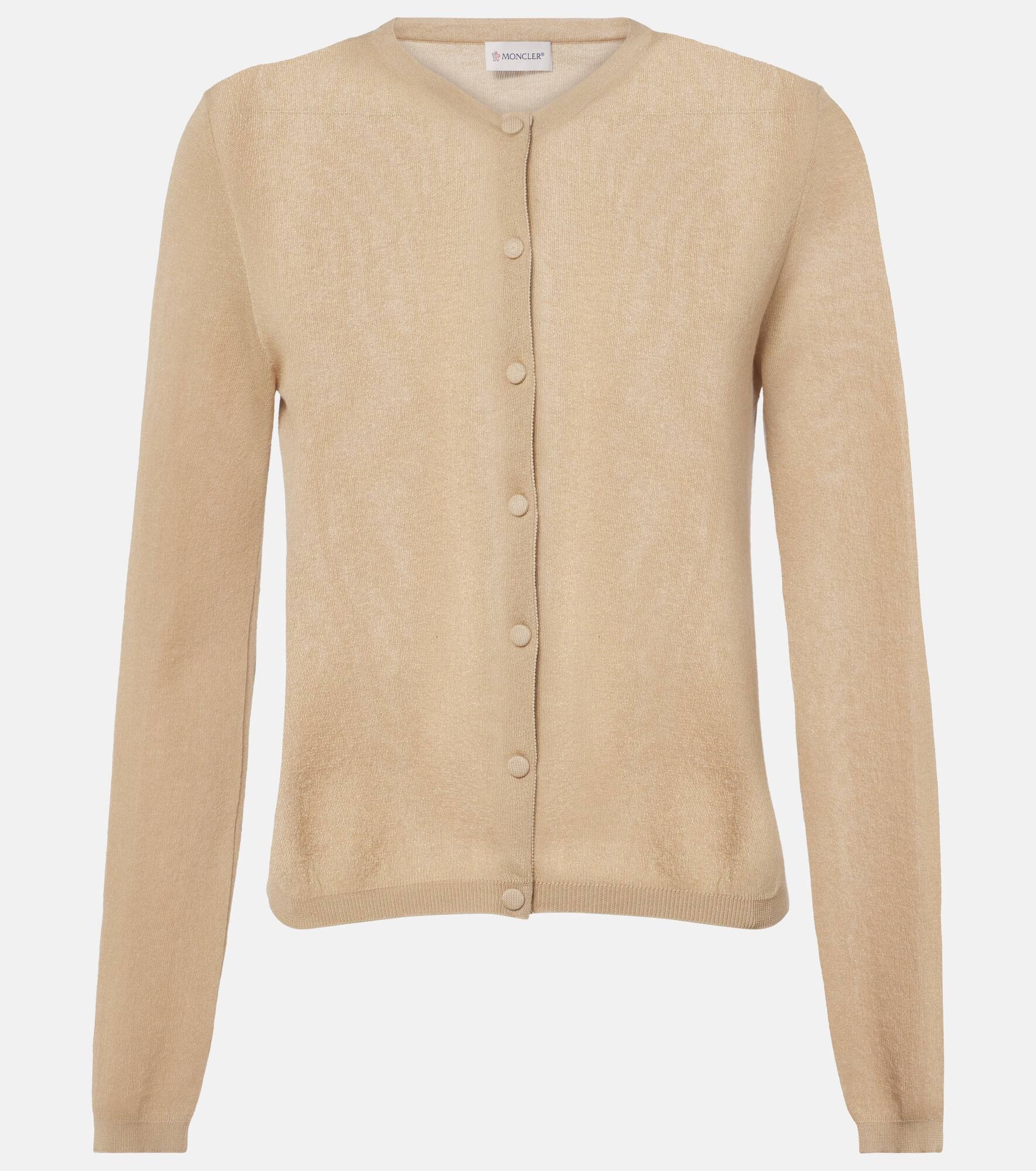 Logo cotton-blend cardigan - 1