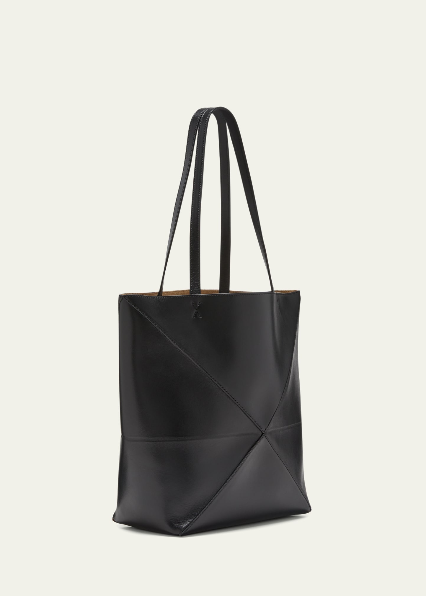 Puzzle Leather Tote Bag - 3