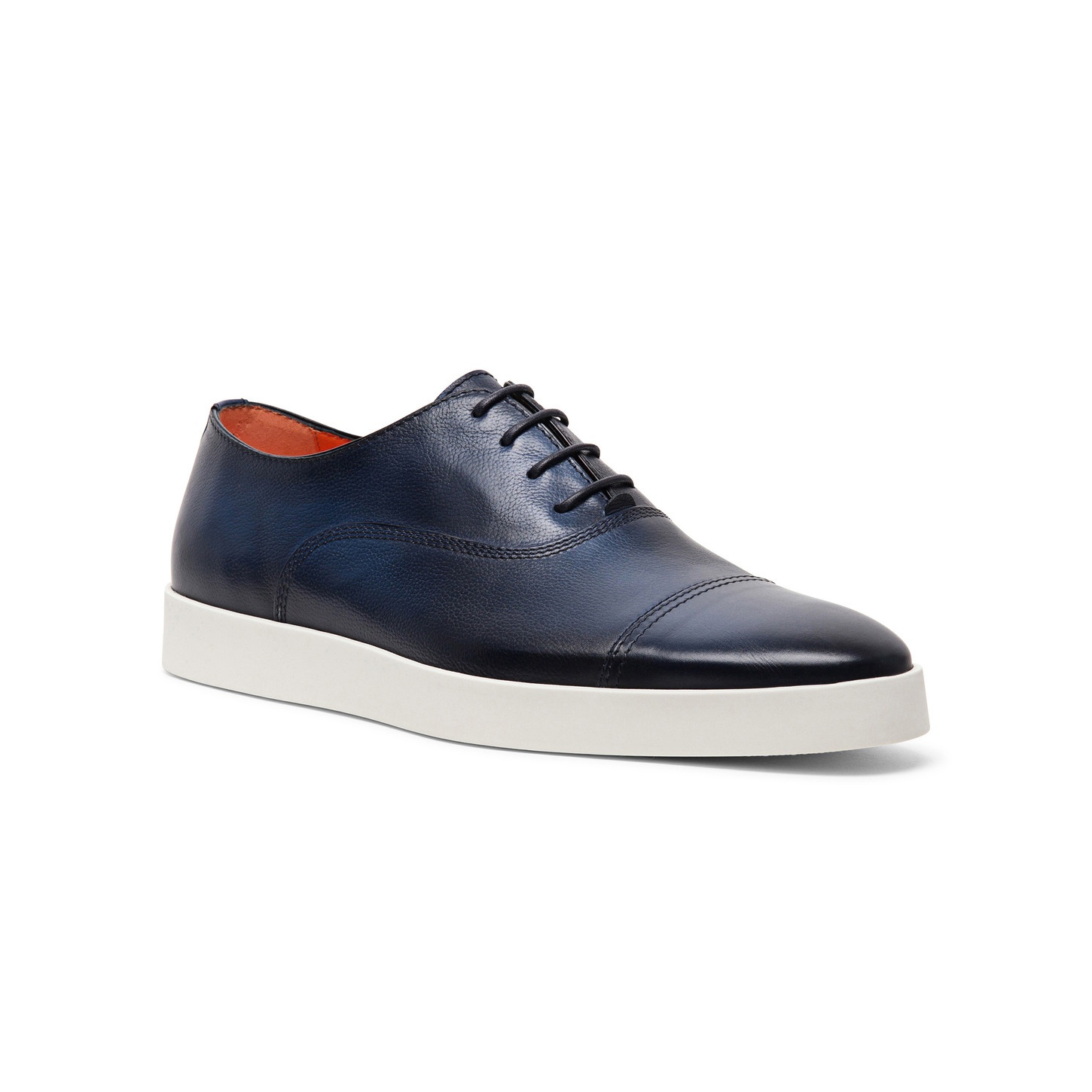 Men's polished blue leather Oxford shoe - 3