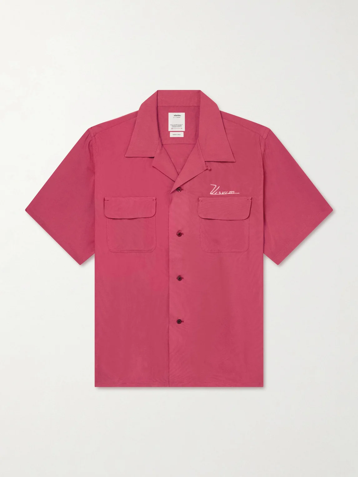Logo-Embroidered Convertible-Collar Woven Shirt - 1