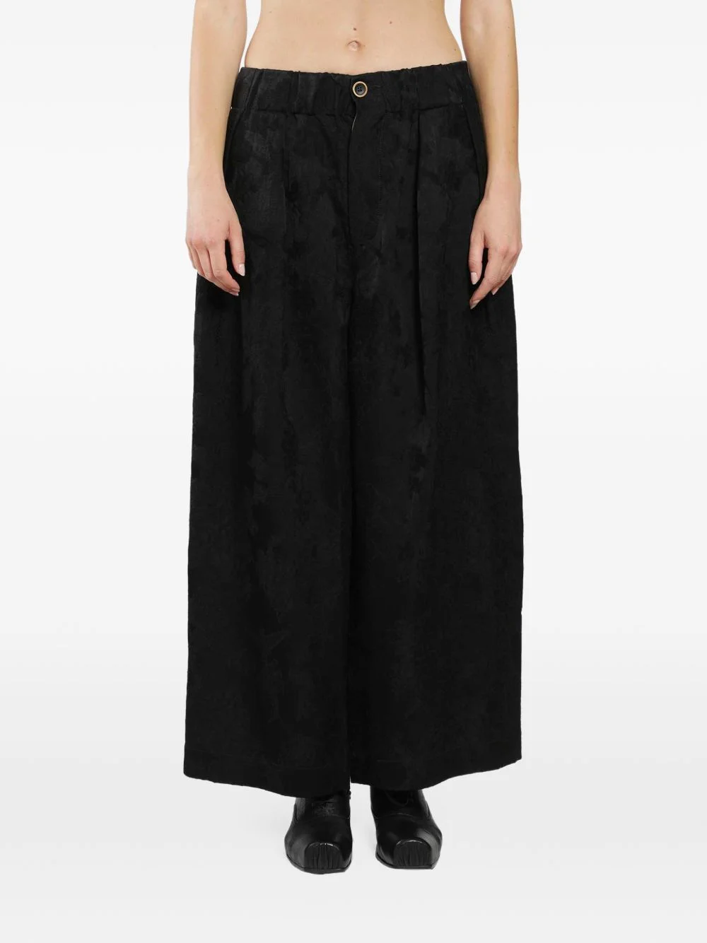 Poetic floral-jacquard trousers - 1