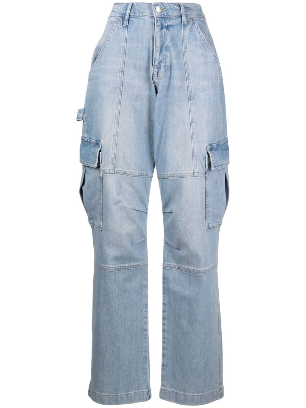 high-rise straight-leg jeans - 1